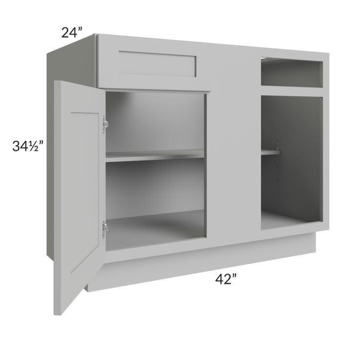 Dove Grey Shaker 45"-48" Blind Base Corner Cabinet