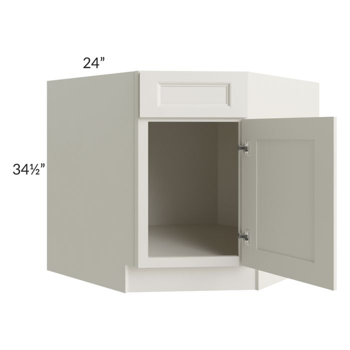 Providence Cream 36" Base Diagonal Corner Sink Cabinet
