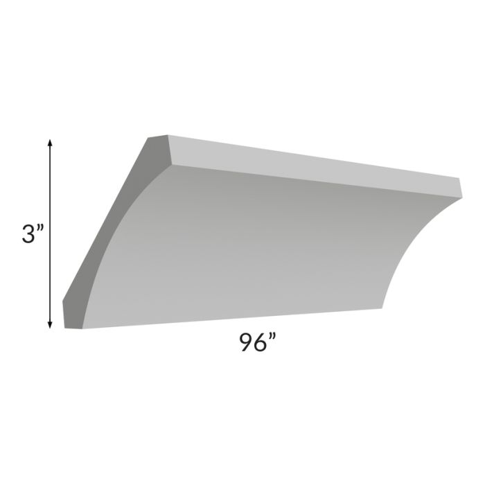 Dove Grey Shaker Cove Crown Molding