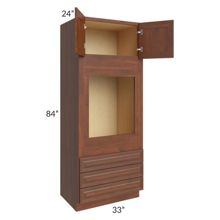Cambridge Saddle Glaze 33x84x24 Oven Cabinet