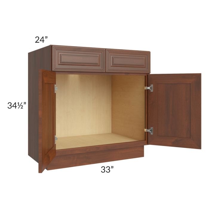 Cambridge Saddle Glaze 33" Sink Base Cabinet
