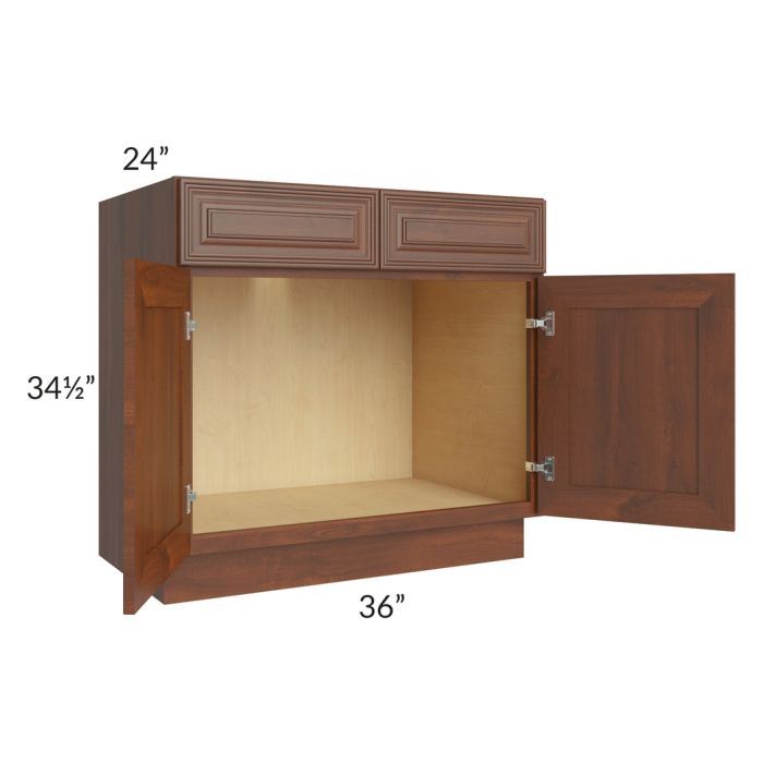 Cambridge Saddle Glaze 36" Sink Base Cabinet