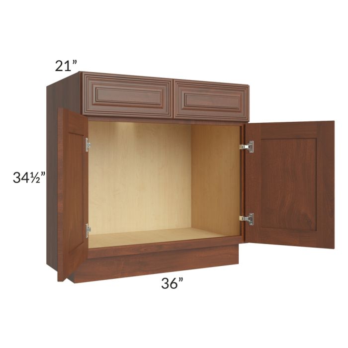 Cambridge Saddle Glaze 36" Vanity Base Cabinet