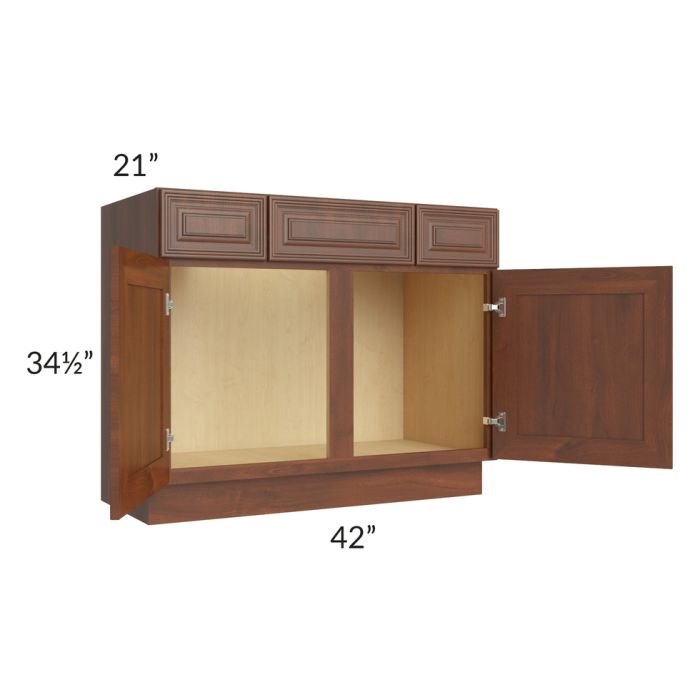 Cambridge Saddle Glaze 42" Vanity Base Cabinet