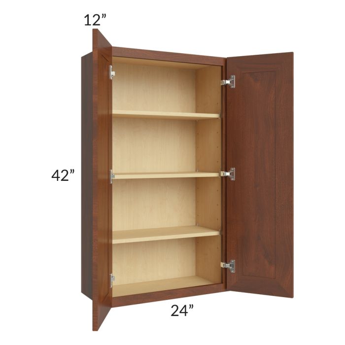 Cambridge Saddle Glaze 24x42 Wall Cabinet