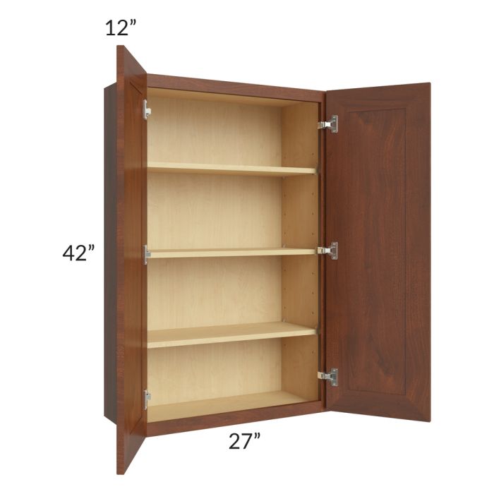 Cambridge Saddle Glaze 27x42 Wall Cabinet