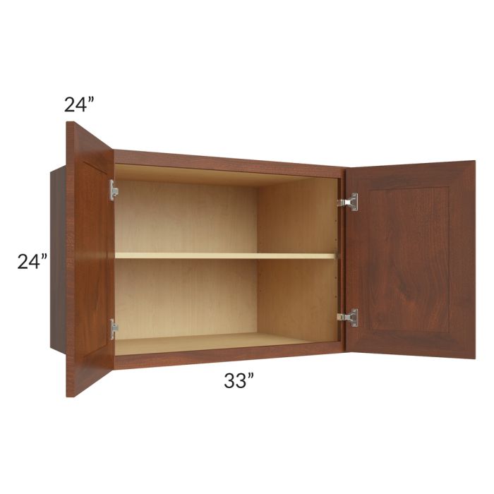 Cambridge Saddle Glaze 33x24x24 Wall Cabinet
