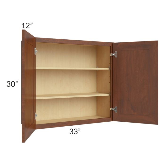 Cambridge Saddle Glaze 33x30 Wall Cabinet