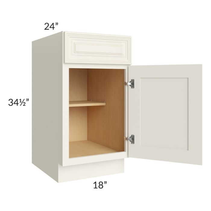 Cambridge Antique White Glaze 18" Base Cabinet