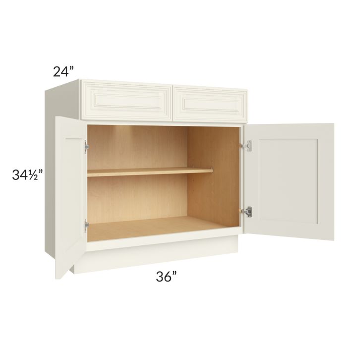 Cambridge Antique White Glaze 36" Base Cabinet