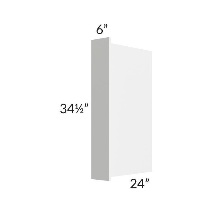 Gramercy White  6" Dishwasher End Panel