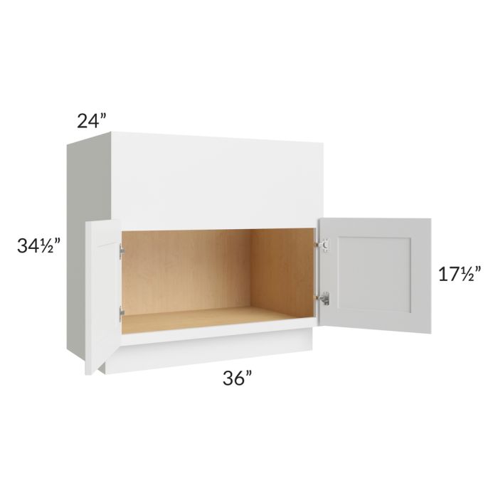 Belfast White 36" Farm Sink Base Cabinet
