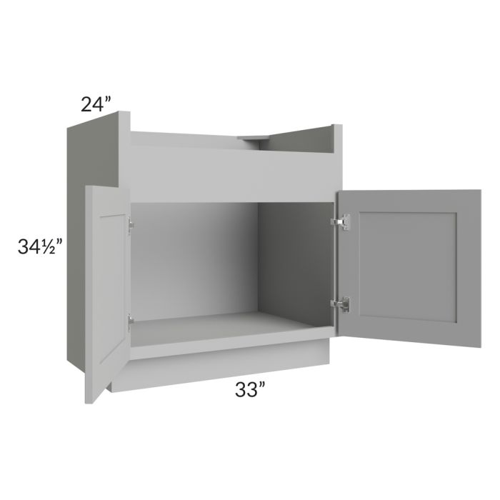 Dove Grey Shaker 33" Farm Sink Base Cabinet