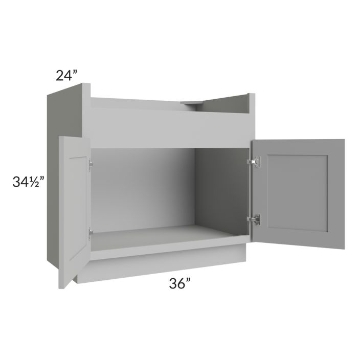 Dove Grey Shaker 36" Farm Sink Base Cabinet