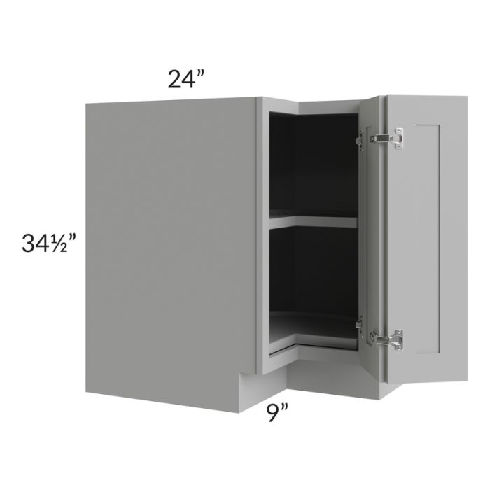 Dove Grey Shaker 33" Lazy Susan Base Cabinet