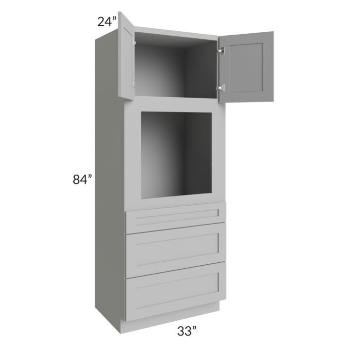Dove Grey Shaker 33x84 Oven Cabinet