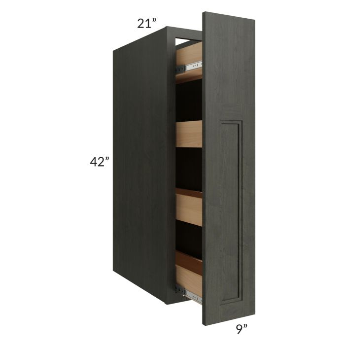 Charlotte Dark Grey Hearth Cabinet Pull Out