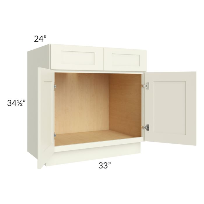 Linen Shaker 33" Sink Base Cabinet 
