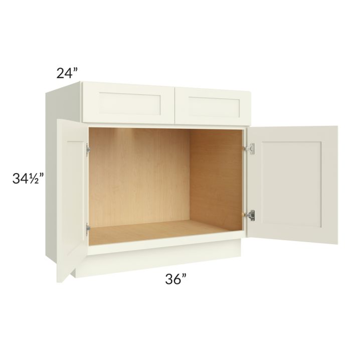 Linen Shaker 36" Sink Base Cabinet 