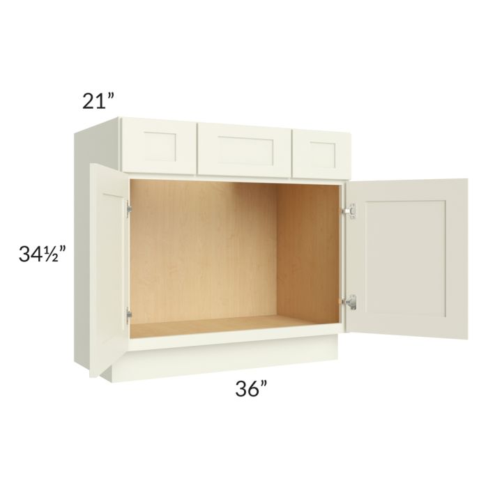 Linen Shaker 36" Vanity Base Cabinet