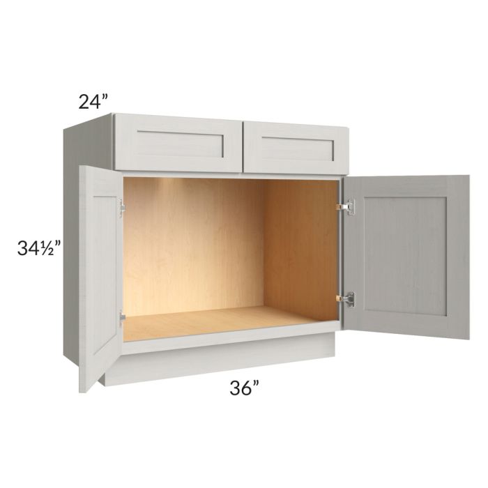 Midtown Light Grey Shaker 36" Sink Base Cabinet