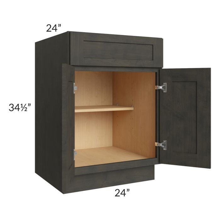 Charcoal Grey Shaker 24" Base Cabinet