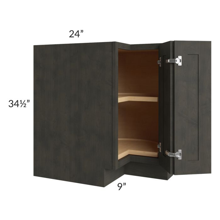 Charcoal Grey Shaker 33" Lazy Susan Base Cabinet