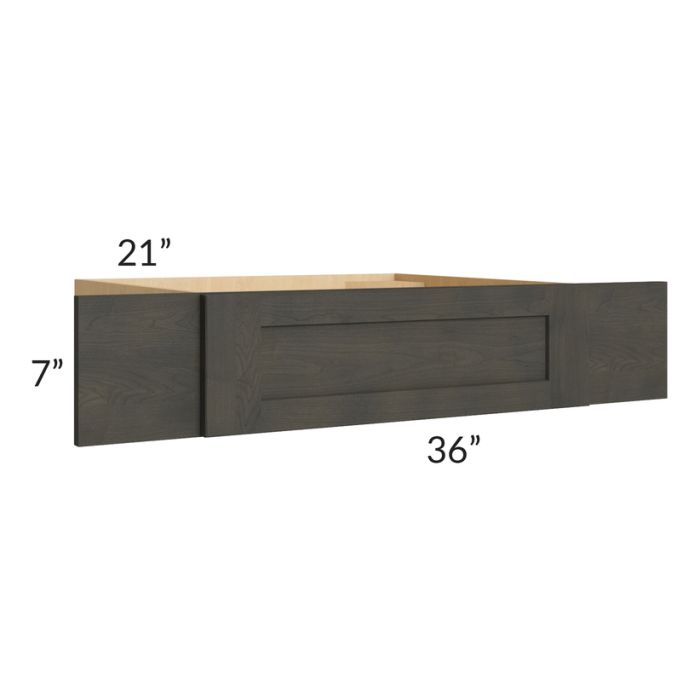 Charcoal Grey Shaker 36" Vanity Knee Drawer (Can Be Trimmed)
