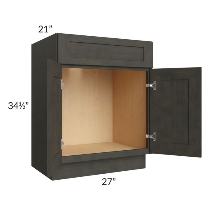 Charcoal Grey Shaker 27" Vanity Base Cabinet