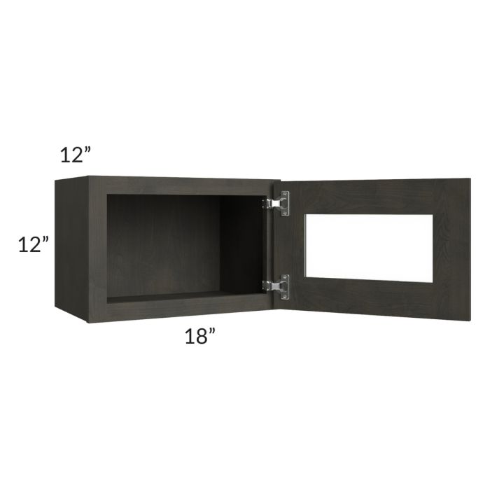 Charcoal Grey Shaker 18x12 Decorative Wall Cabinet