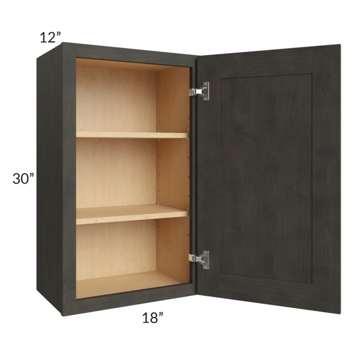 Charcoal Grey Shaker 18x30 Wall Cabinet