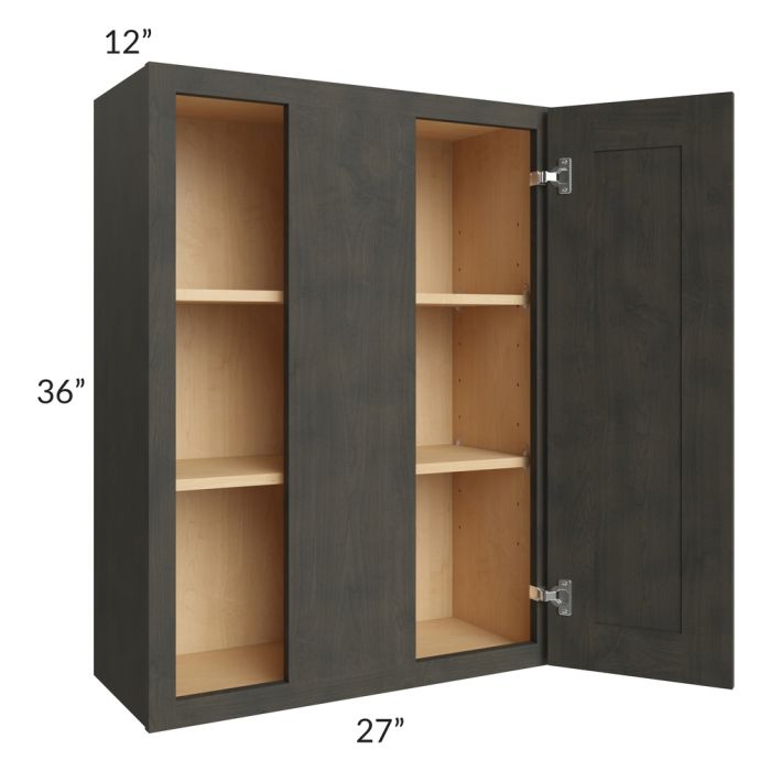 Charcoal Grey Shaker 27x36 Wall Blind Cabinet
