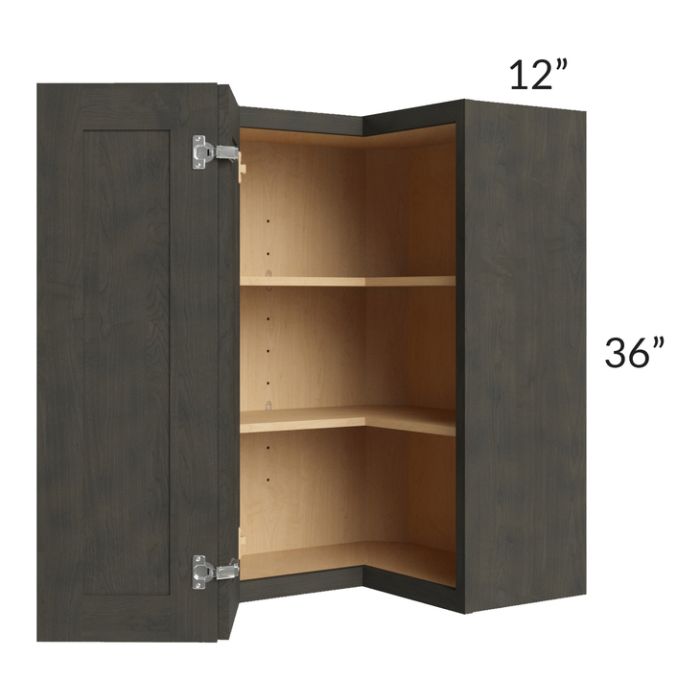 Charcoal Grey Shaker 24x36 Wall Easy Reach Cabinet