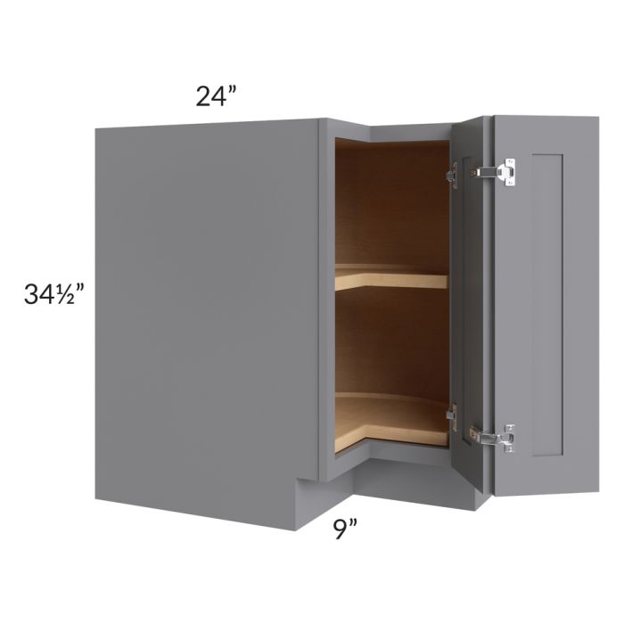 Grey Shaker 33" Lazy Susan Base Cabinet