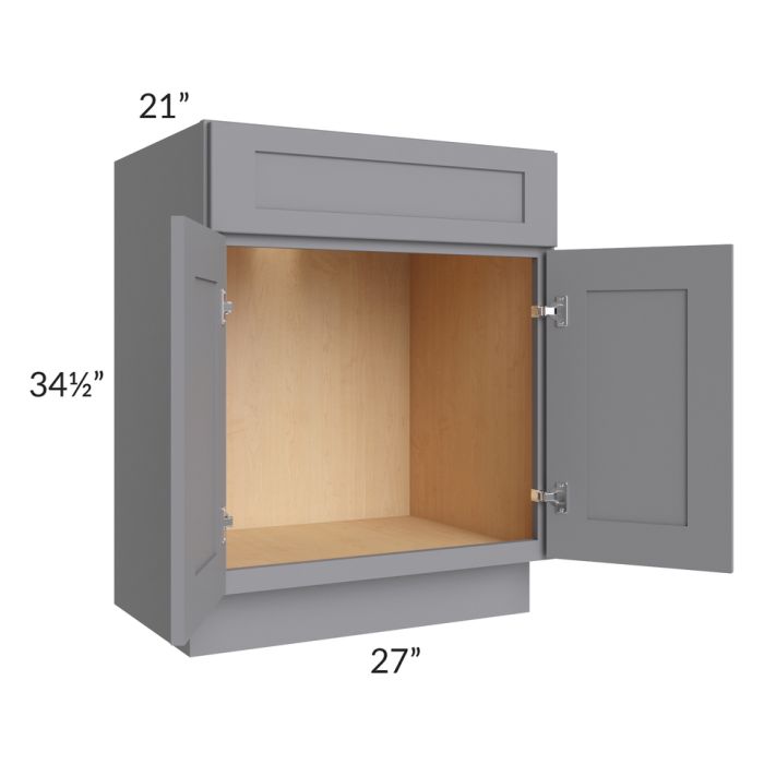 Grey Shaker 27" Vanity Base Cabinet