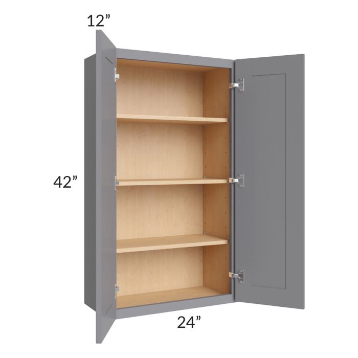 Grey Shaker 24x42 Wall Cabinet