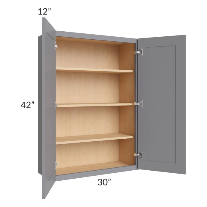 Grey Shaker 30x42 Wall Cabinet