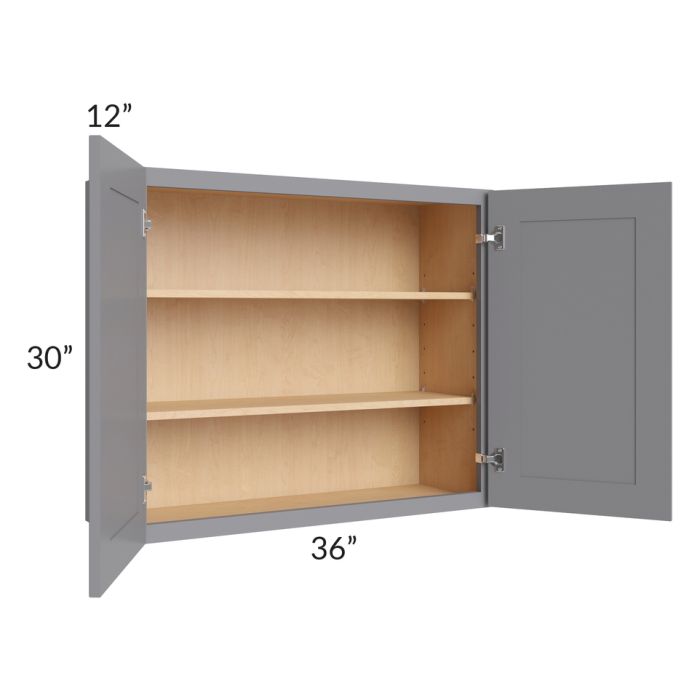 Grey Shaker 36x30 Wall Cabinet