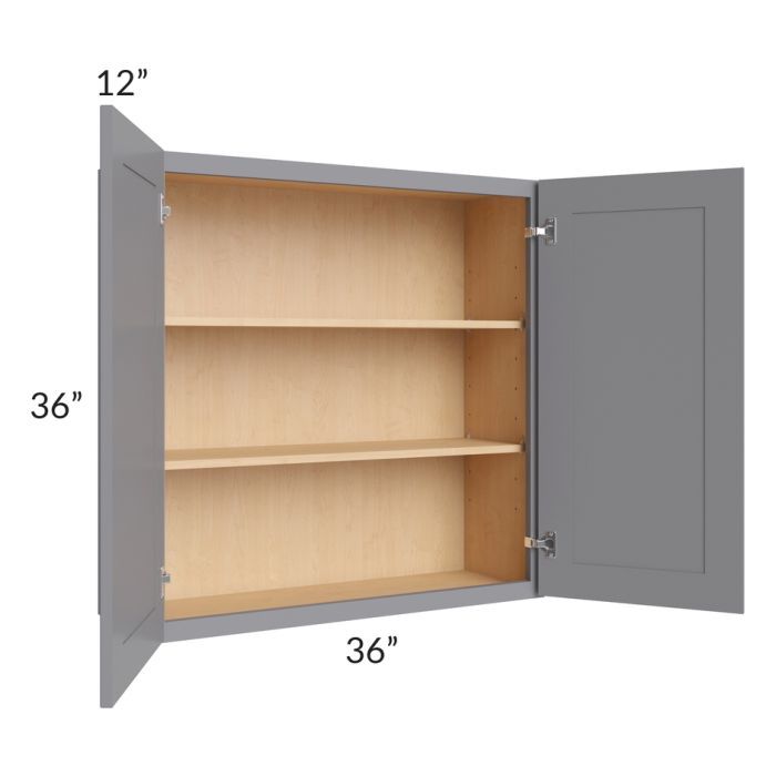 Grey Shaker 36x36 Wall Cabinet