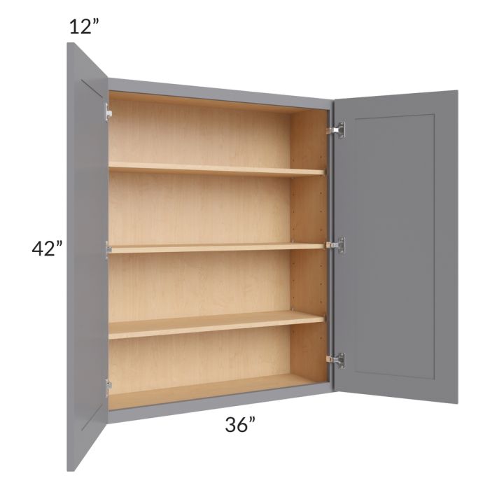 Grey Shaker 36x42 Wall Cabinet
