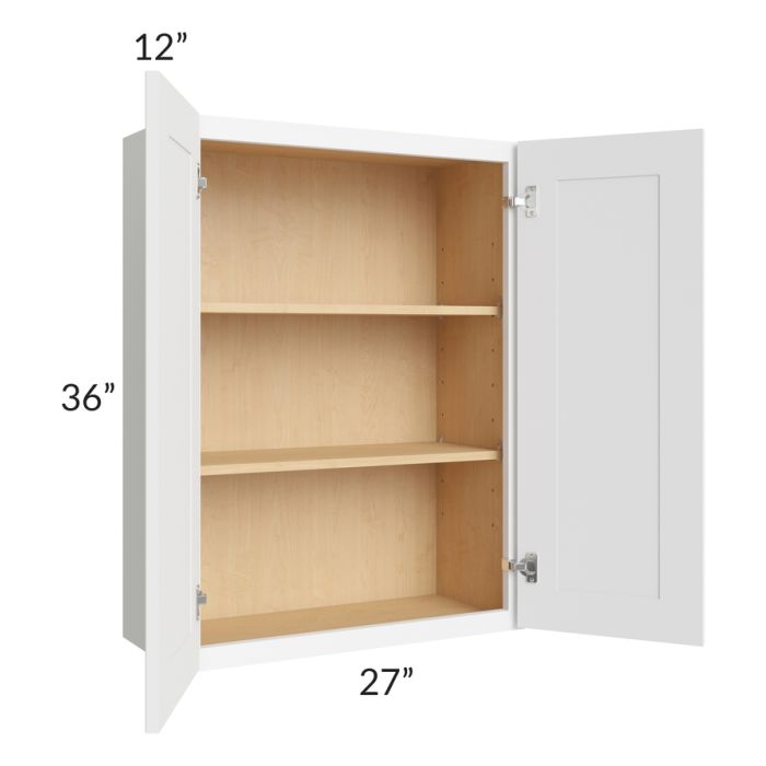 Brilliant White Shaker 27x36 Wall Cabinet