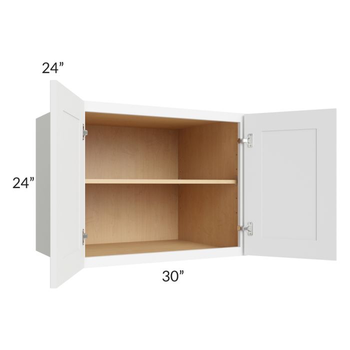 Brilliant White Shaker 30x24x24 Wall Cabinet