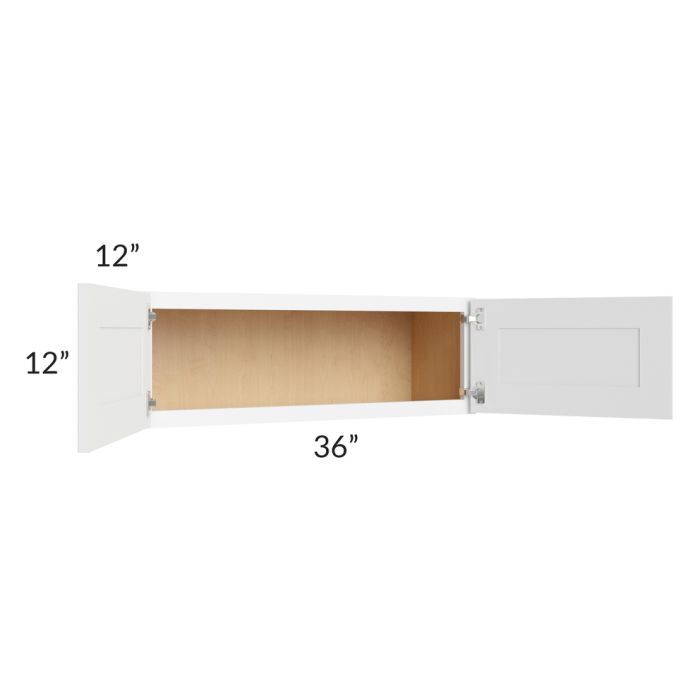 Brilliant White Shaker 36x12 Wall Cabinet 