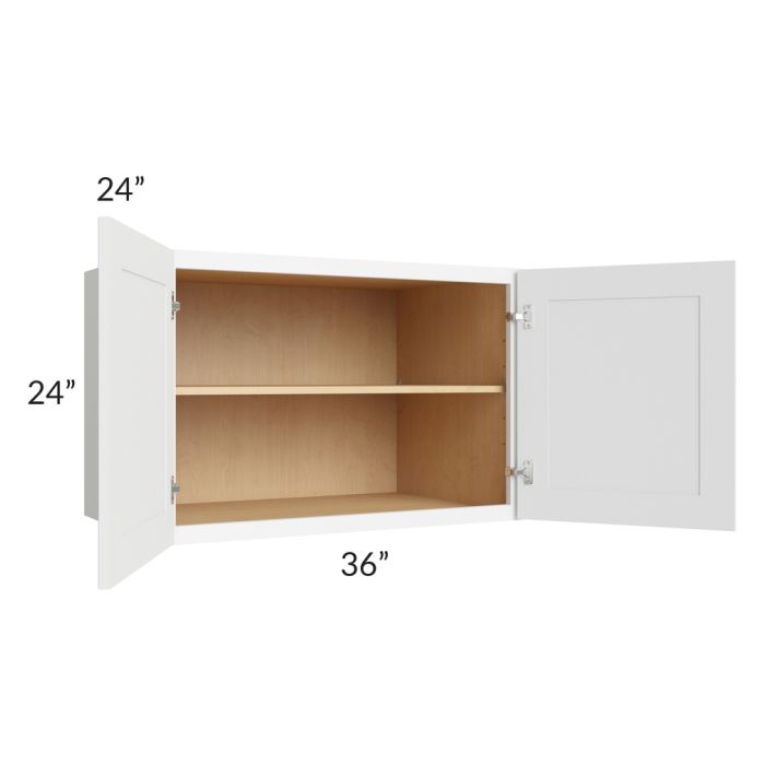 Brilliant White Shaker 36x24x24 Wall Cabinet 