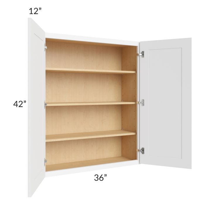 Brilliant White Shaker 36x42 Wall Cabinet