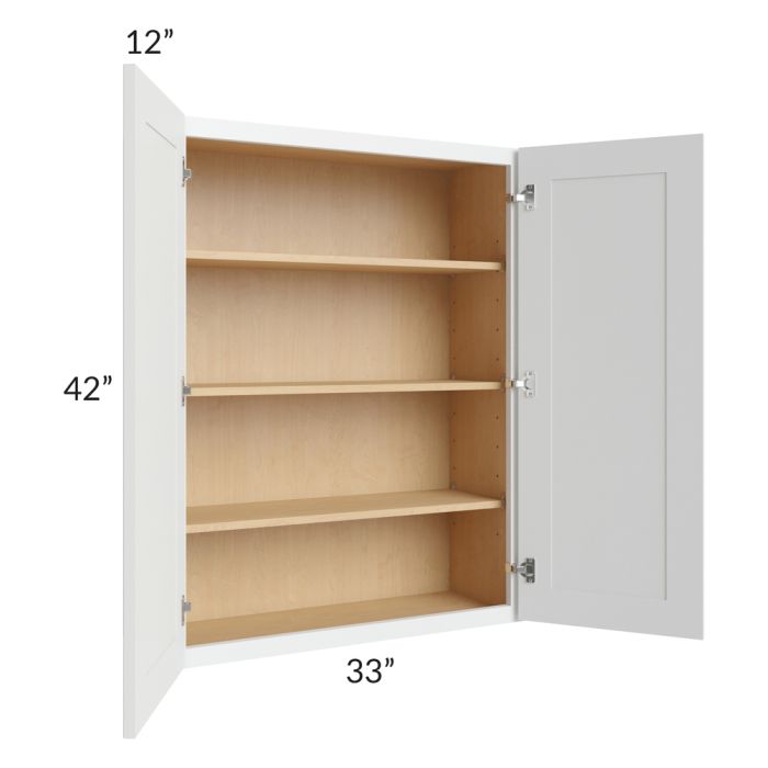Lakewood White 33x42 Wall Cabinet