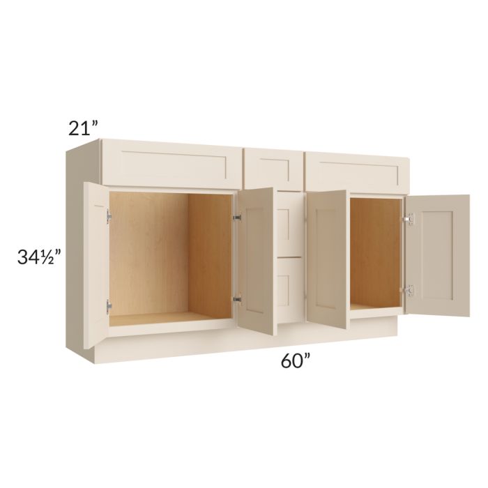 60" Vanity Sink and Drawer Combo