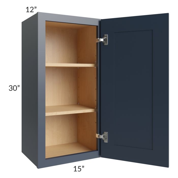 Midtown Blue Shaker 15x30 Wall Cabinet