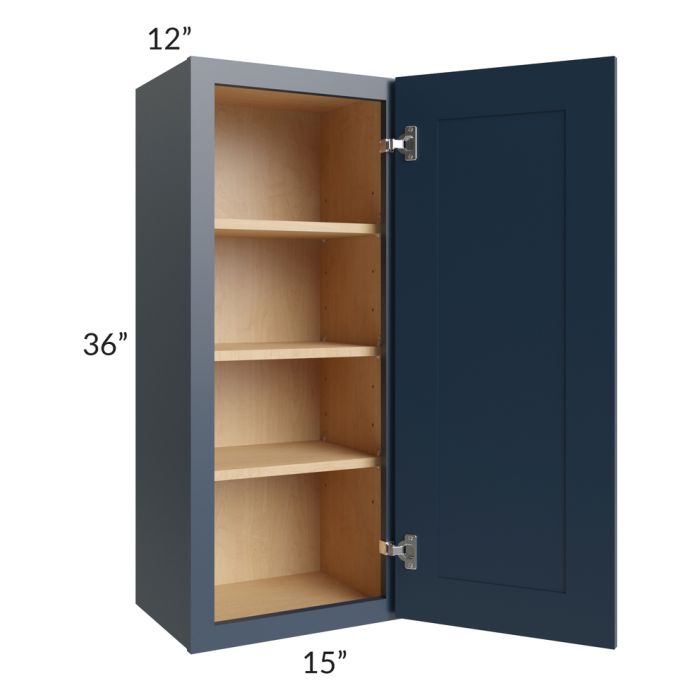 Midtown Blue Shaker 15x36 Wall Cabinet