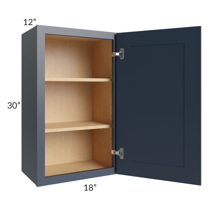 Midtown Blue Shaker 18x30 Wall Cabinet